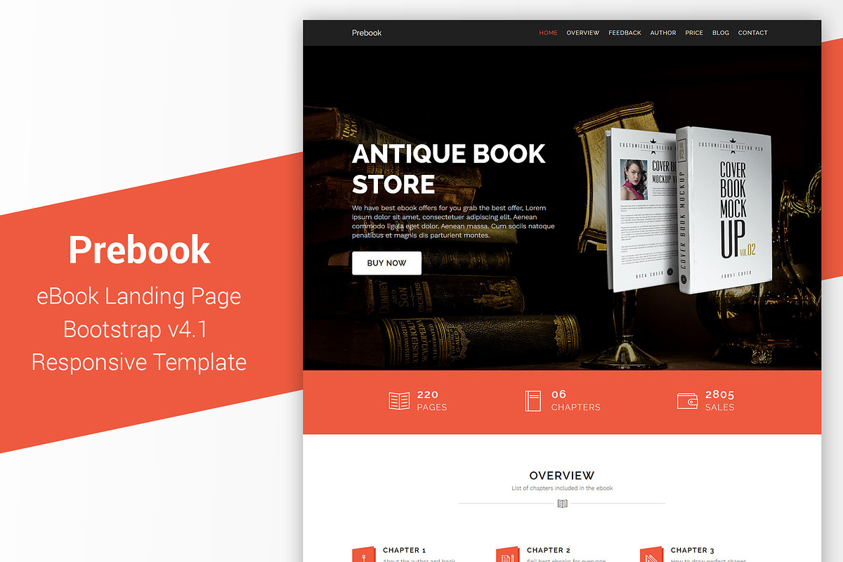 Prebook - eBook Landing Page in Bootstrap Themes - product preview 8