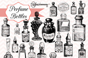 Vintage Perfume Bottles Brushes