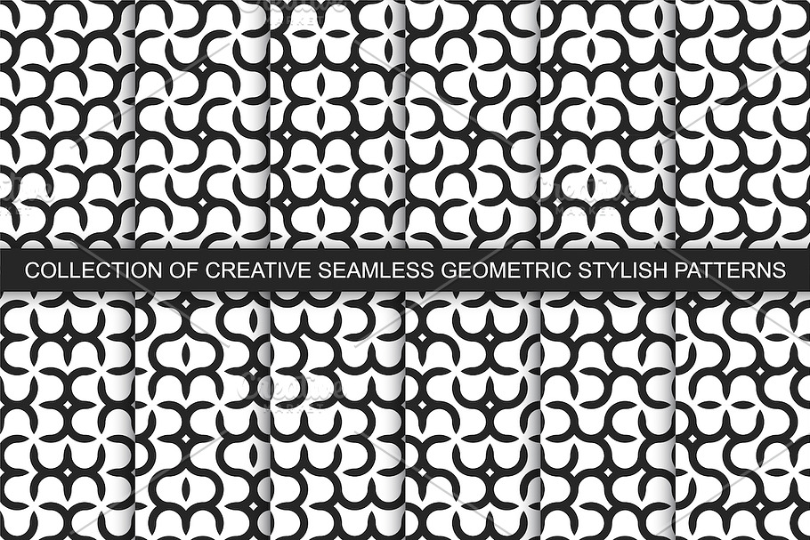 Geometric seamless creative patterns in Patterns - product preview 8