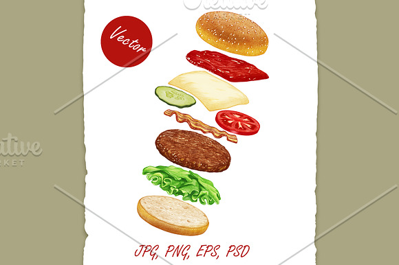 Make Your Perfect Burger! in Illustrations - product preview 3