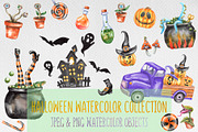 Watercolor Halloween set