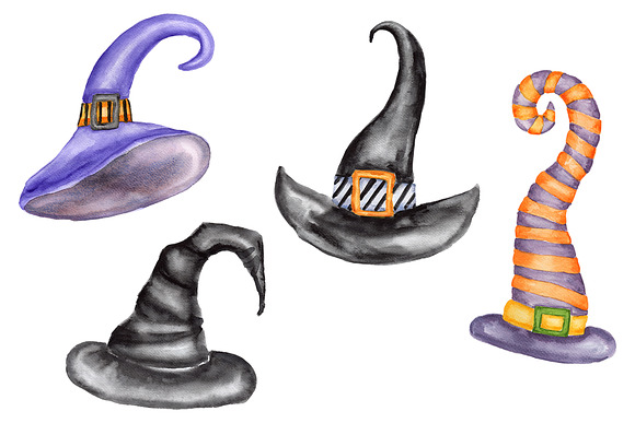 Watercolor Halloween set in Illustrations - product preview 7