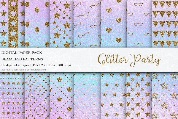 Glitter Party Digital Papers