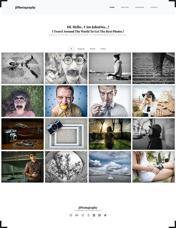 JPhotography - Minimal Photography in Bootstrap Themes - product preview 1