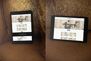 Mini Tablet in House Mockup Template