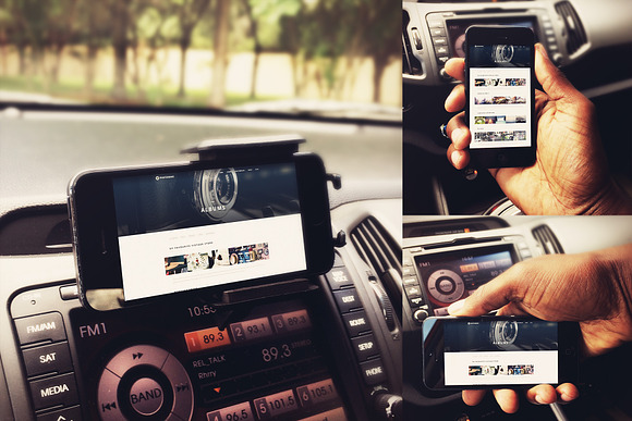 Smart Phone in SUV Mockup Templates in Mobile & Web Mockups - product preview 1