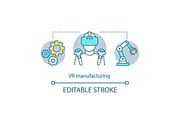 VR manufacturing concept icon