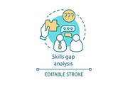 Skills gap analysis concept icon