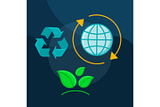 Environment protection flat icon