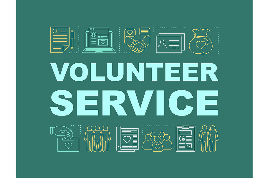 Volunteer service banner in Icons - product preview 8