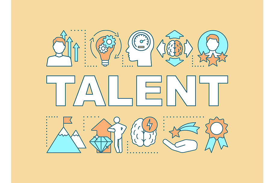 Talent word concepts banner in Icons - product preview 8