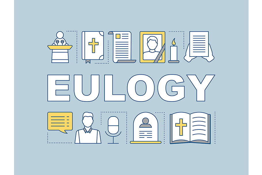 Eulogy word concepts banner in Icons - product preview 8