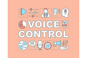 Voice control word concepts banner