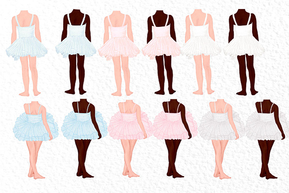Cute Ballerina Clipart, Ballet dance in Illustrations - product preview 1