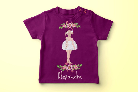 Cute Ballerina Clipart, Ballet dance in Illustrations - product preview 5