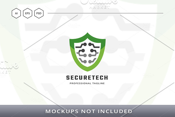 Secure Tech Logo in Logo Templates - product preview 3