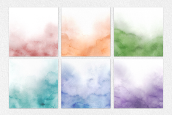 Pastel Ombre Watercolor Texture Pack in Textures - product preview 1
