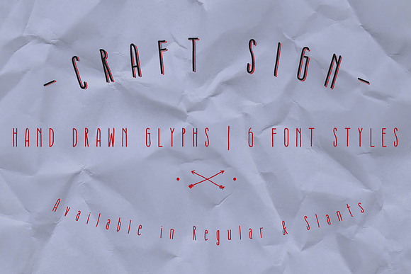 Craft Sign Family – Hand Drawn Font in Display Fonts - product preview 1