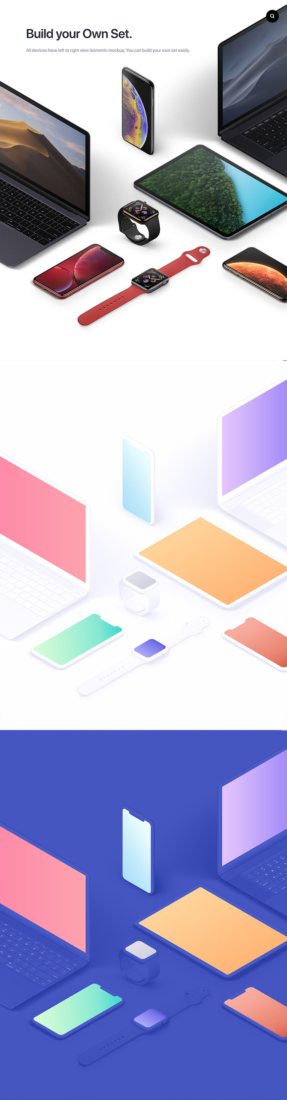 Original 7 Devices Isometric Mockups in Mobile & Web Mockups - product preview 3