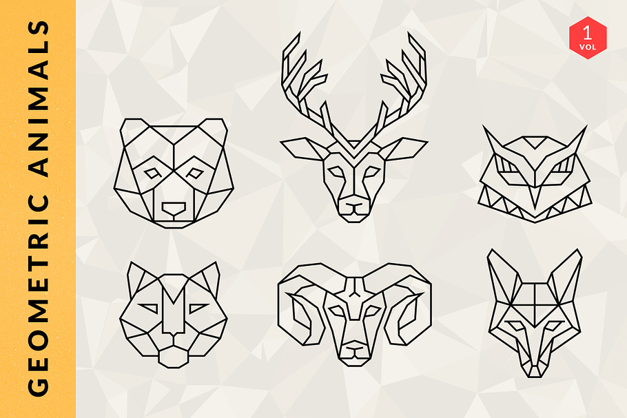 Geometric Animal Logos - Volume 1