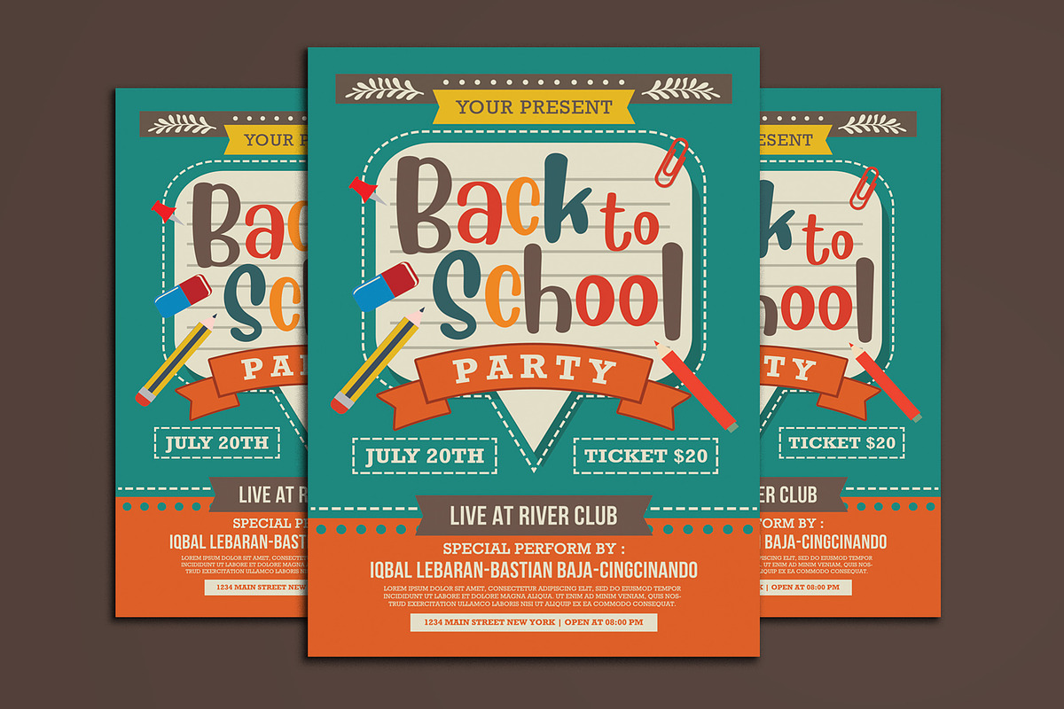 Back to School Party in Flyer Templates - product preview 8