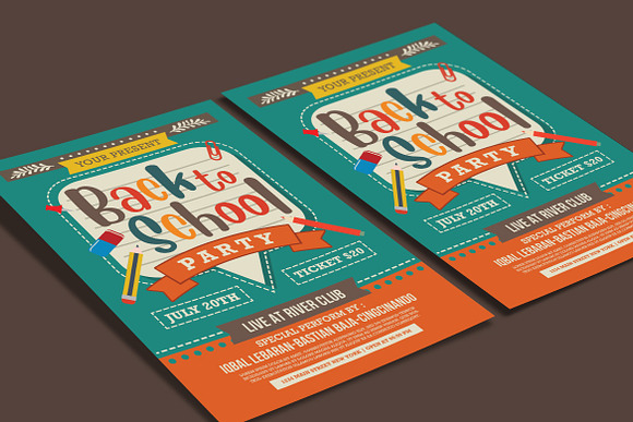 Back to School Party in Flyer Templates - product preview 2