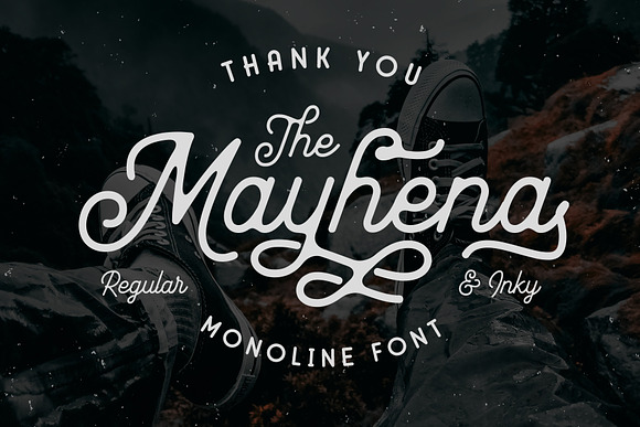 Mayhena Monoline Font in Script Fonts - product preview 11