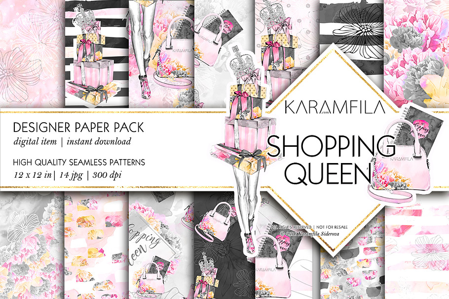 Shopping Queen Fashion Patterns in Patterns - product preview 8