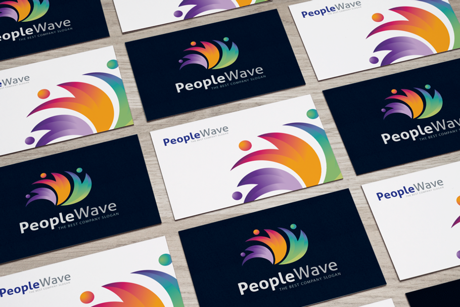 People Wave in Logo Templates - product preview 8