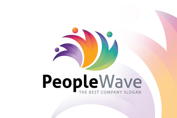 People Wave in Logo Templates - product preview 1