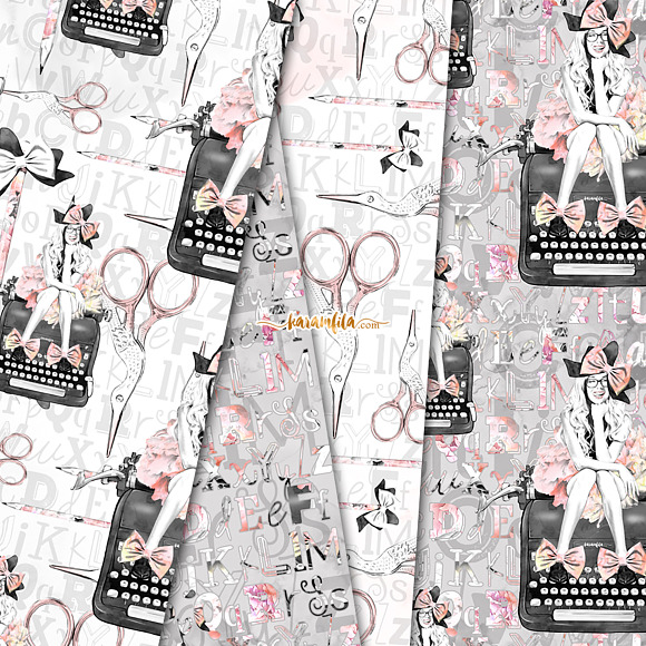 Fashion Blogger Seamless Patterns in Patterns - product preview 1