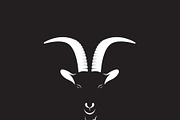 Vector of goat head design.  Animal.