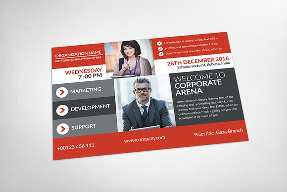 Secretarial Services Postcard in Postcard Templates - product preview 2