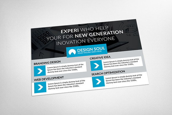 Staffing & Recruitment Agency Card in Postcard Templates - product preview 2