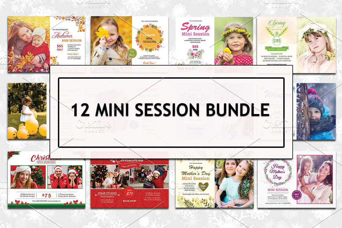 Photography Mini Session Bundle V01 in Flyer Templates - product preview 8
