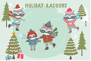 Holiday Racoons