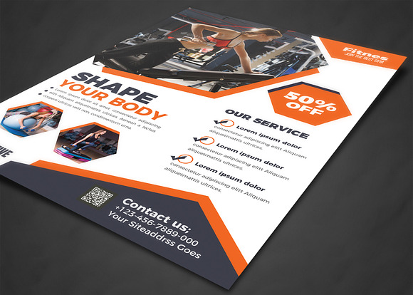 Health, Sports, Fitness Flyer in Flyer Templates - product preview 1