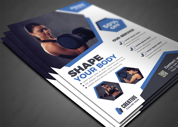 Health, Sports, Fitness Flyer in Flyer Templates - product preview 2