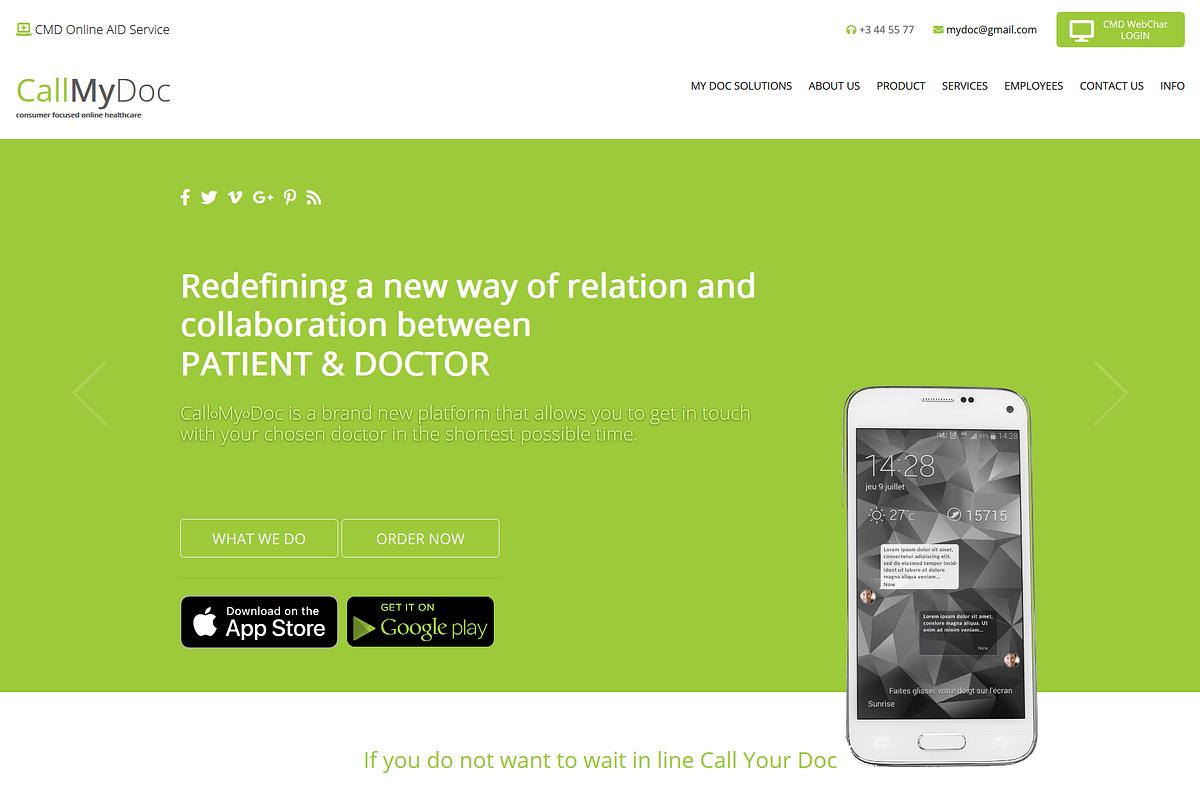 CallMyDoc - One Page HTML Template in Landing Page Templates - product preview 8