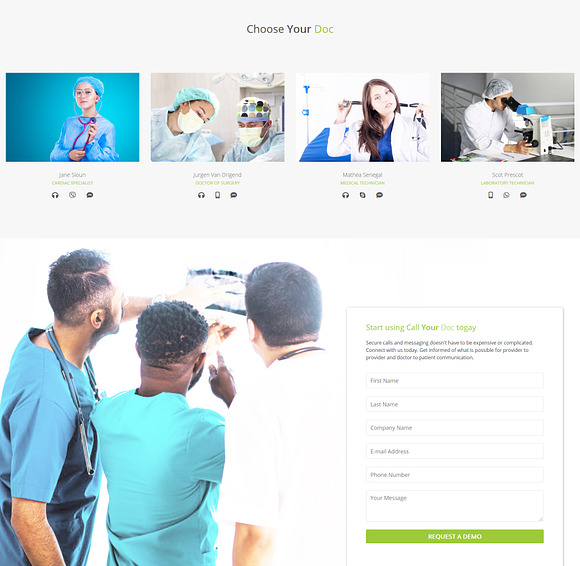 CallMyDoc - One Page HTML Template in Landing Page Templates - product preview 4