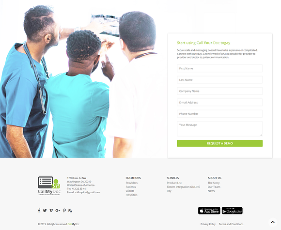 CallMyDoc - One Page HTML Template in Landing Page Templates - product preview 5