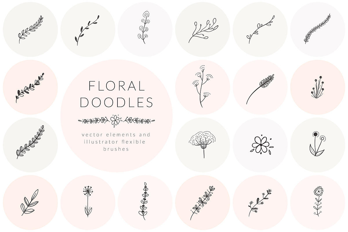 Hand Drawn Floral Doodles Vol.1 in Add-Ons - product preview 8