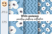 White anemones pattern
