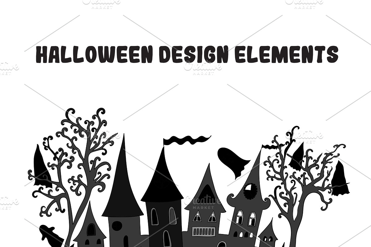 Halloween party design elements in Illustrations - product preview 8