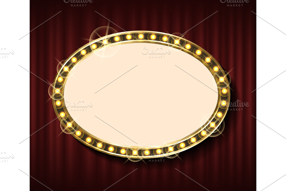 Empty Frame on Red Curtain, Blank in Illustrations - product preview 8