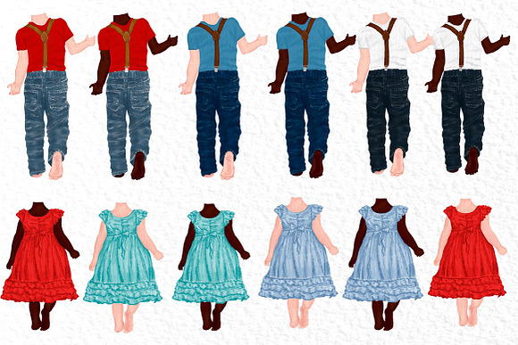 Watercolor Children clipart in Illustrations - product preview 2