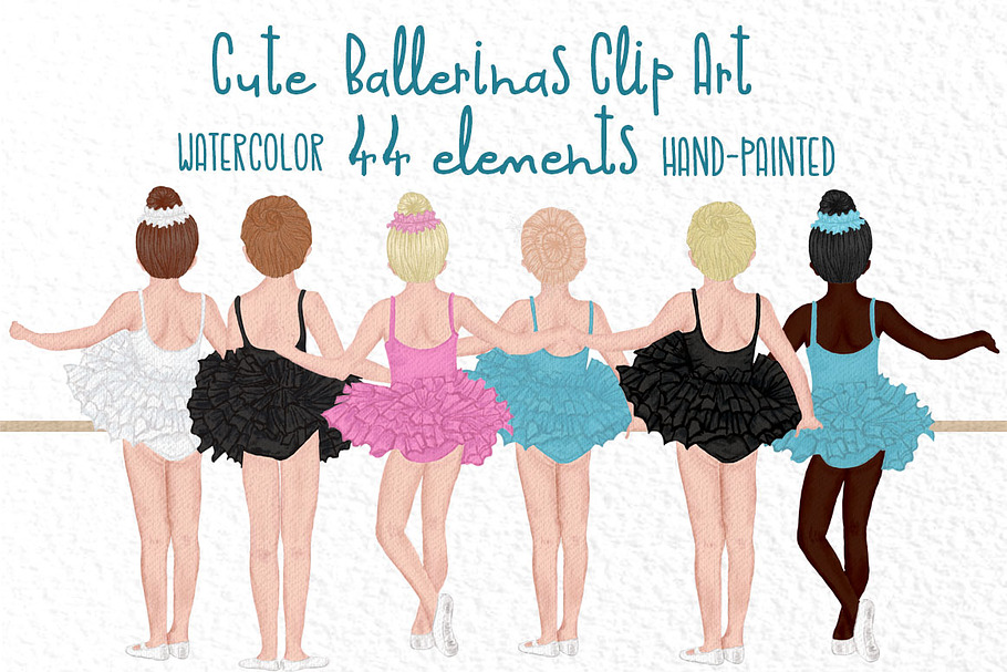 Cute Ballet Dancers clipart, in Illustrations - product preview 8