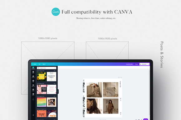 CANVA & PS / Verbena Social Media in Instagram Templates - product preview 2