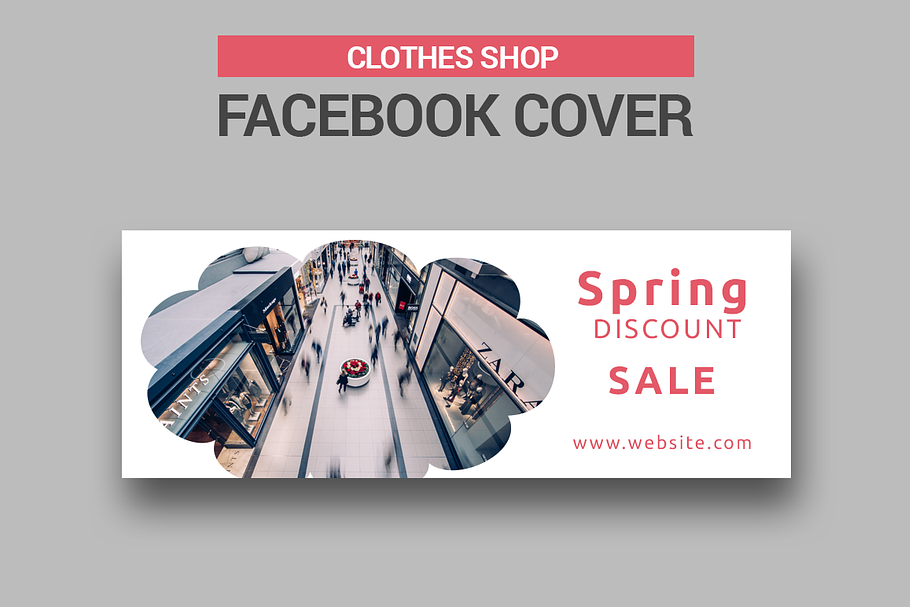 Clothes Shop - Facebook Cover in Facebook Templates - product preview 8