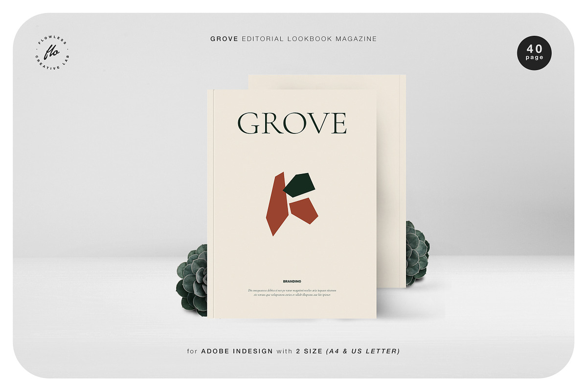 GROVE Editorial Lookbook Magazine in Magazine Templates - product preview 8